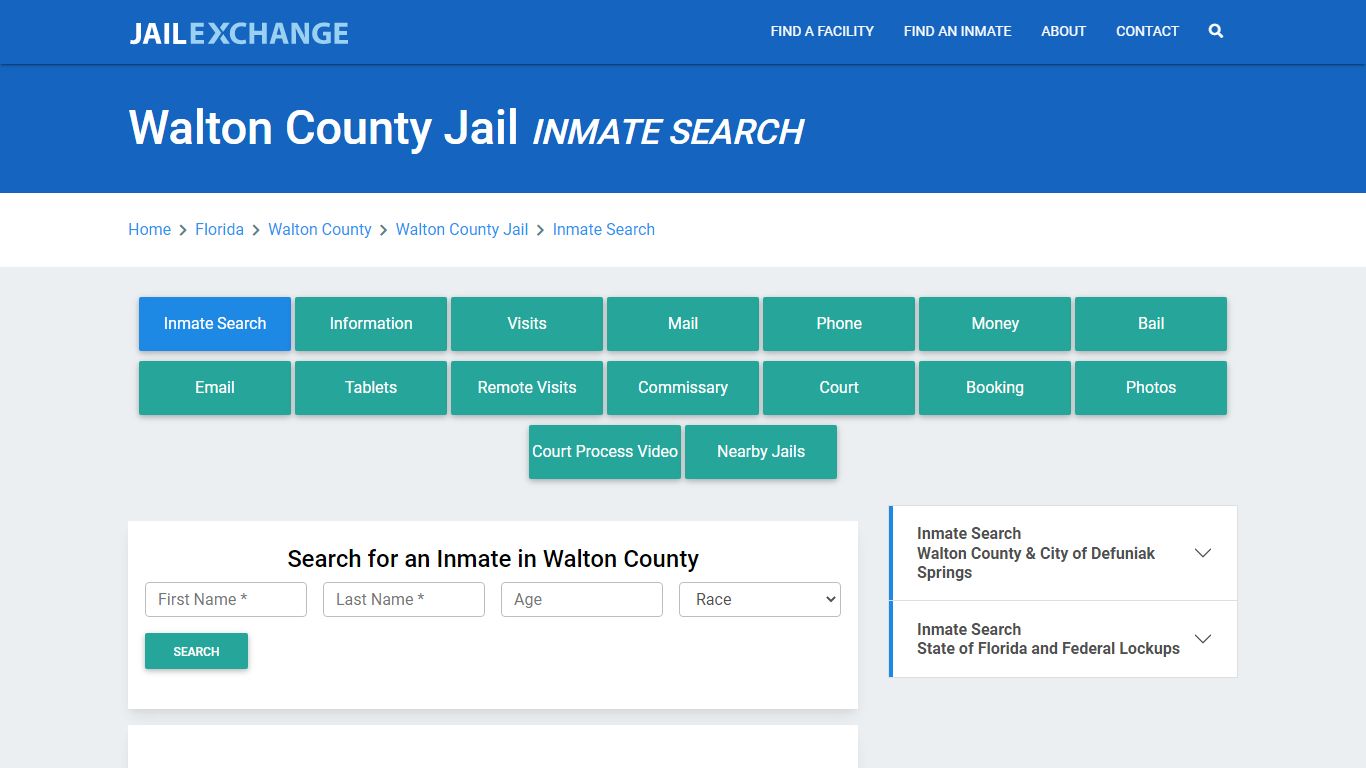 Walton County Jail, FL Inmate Search: Roster & Mugshots