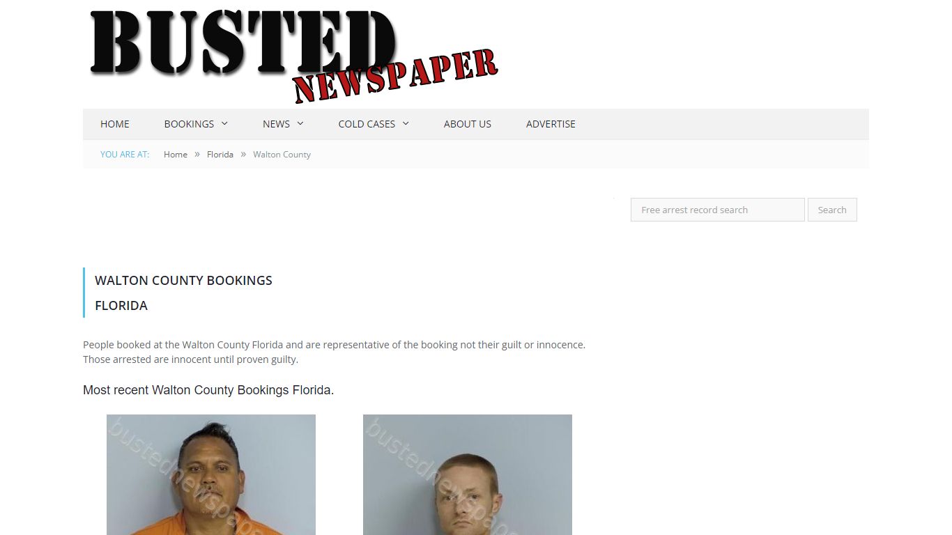 Walton County, FL Mugshots - BUSTEDNEWSPAPER.COM